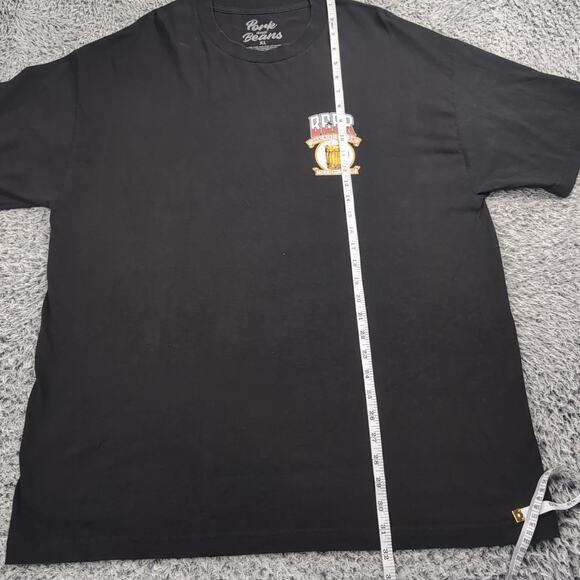 Pork and Beans Shirt Adult Extra Large Black Funny Beer Turning Nickels to Dimes - Picture 4 of 6